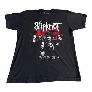 Slipknot Black Subliminal Verses Crew Neck T-shirt Size L